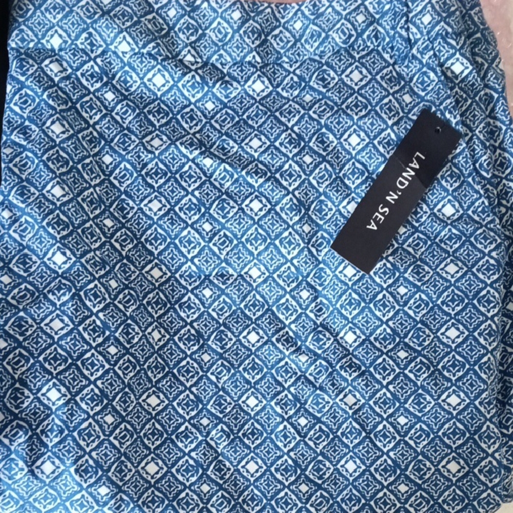 Women's Blue Patterned Shorts